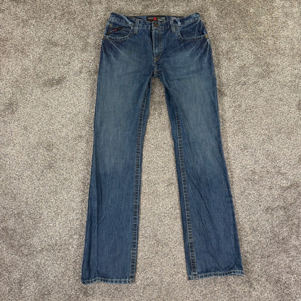 Ariat M5 FR Work Jeans Mens 34x38 Straight Leg Flame Resistant Denim 10015160